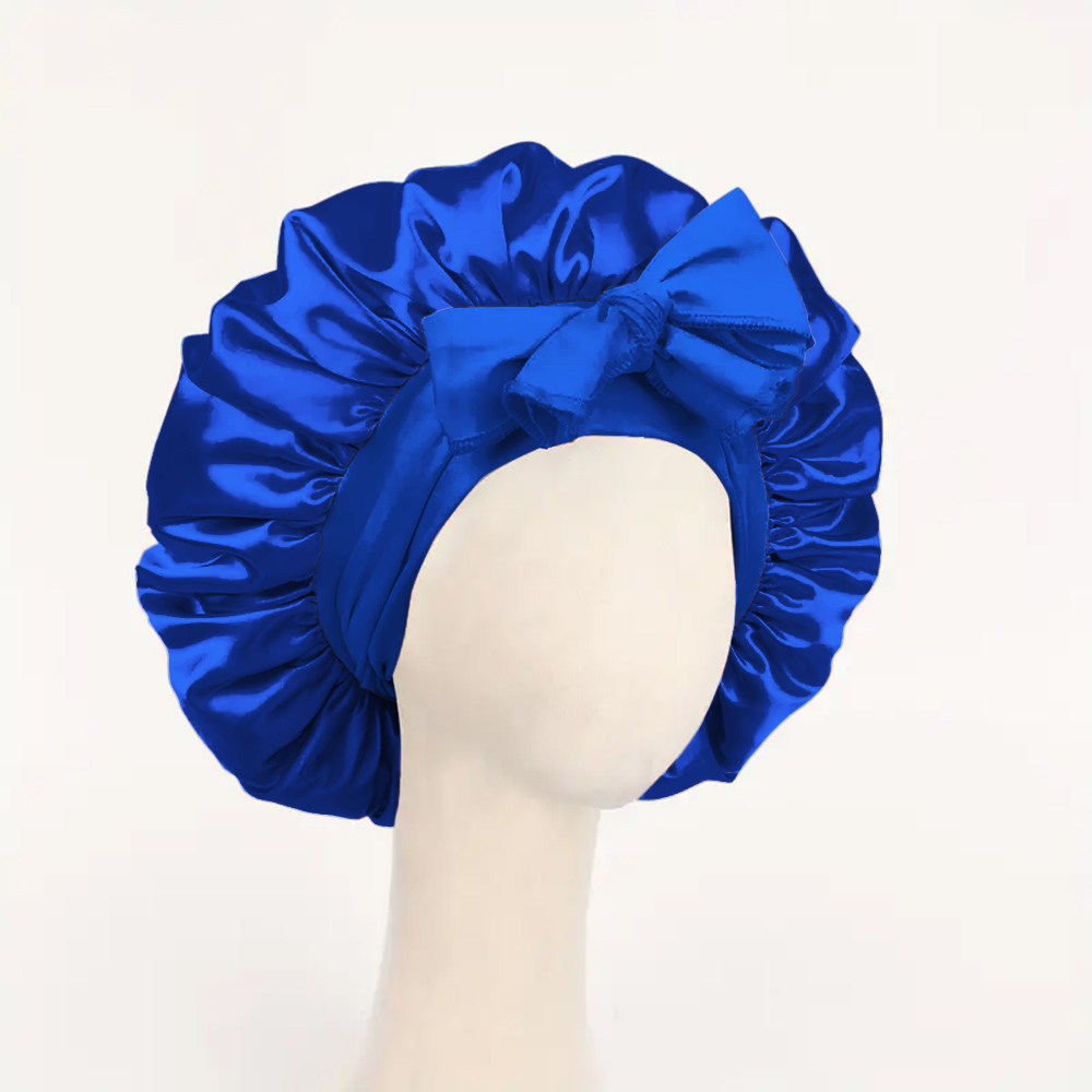 Adjustable Satin Sleep Hair Bonnet Premium Satin Hair Protection Cap