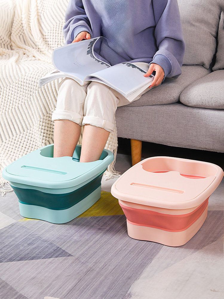 Folding Basin Spa Foot Bath Bucket, Pedicure Bath Bathtub, Foldable Footbath Massage Bucket for Relaxation