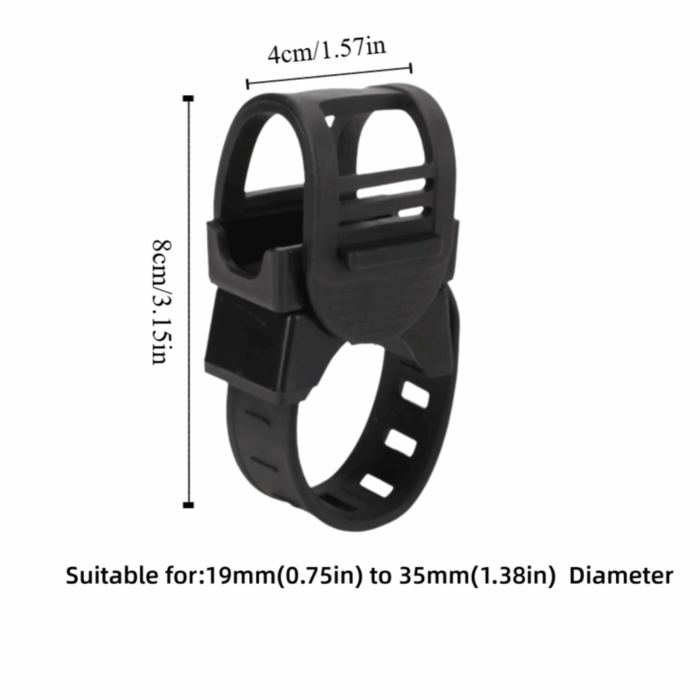 Plastic Bike Light Clamp, Degree Rotation Bike Light Holder, Adjustable Flashlight Mount
