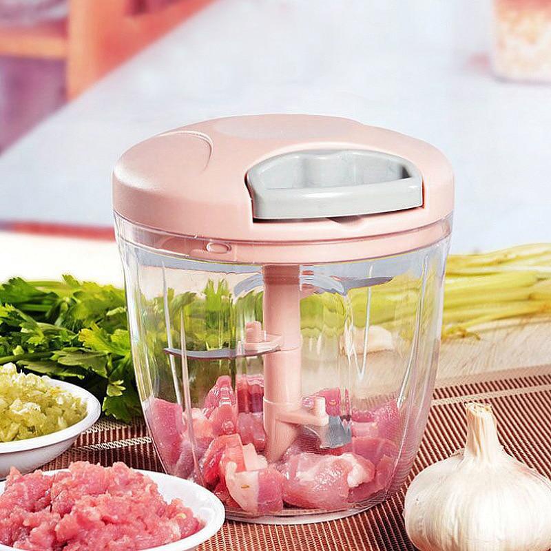 500/900ML Manual Meat Mincer Garlic Chopper Rotate Garlic Press Crusher Vegetable Onion Cutter Kitchen Cooking Accessori