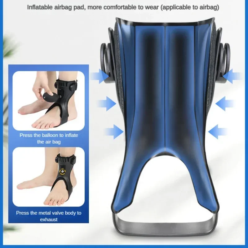 Drop Foot Brace Ankle Support with Comfortable Adjustable Buckle for Hemiplegia Stroke Walking Shoes