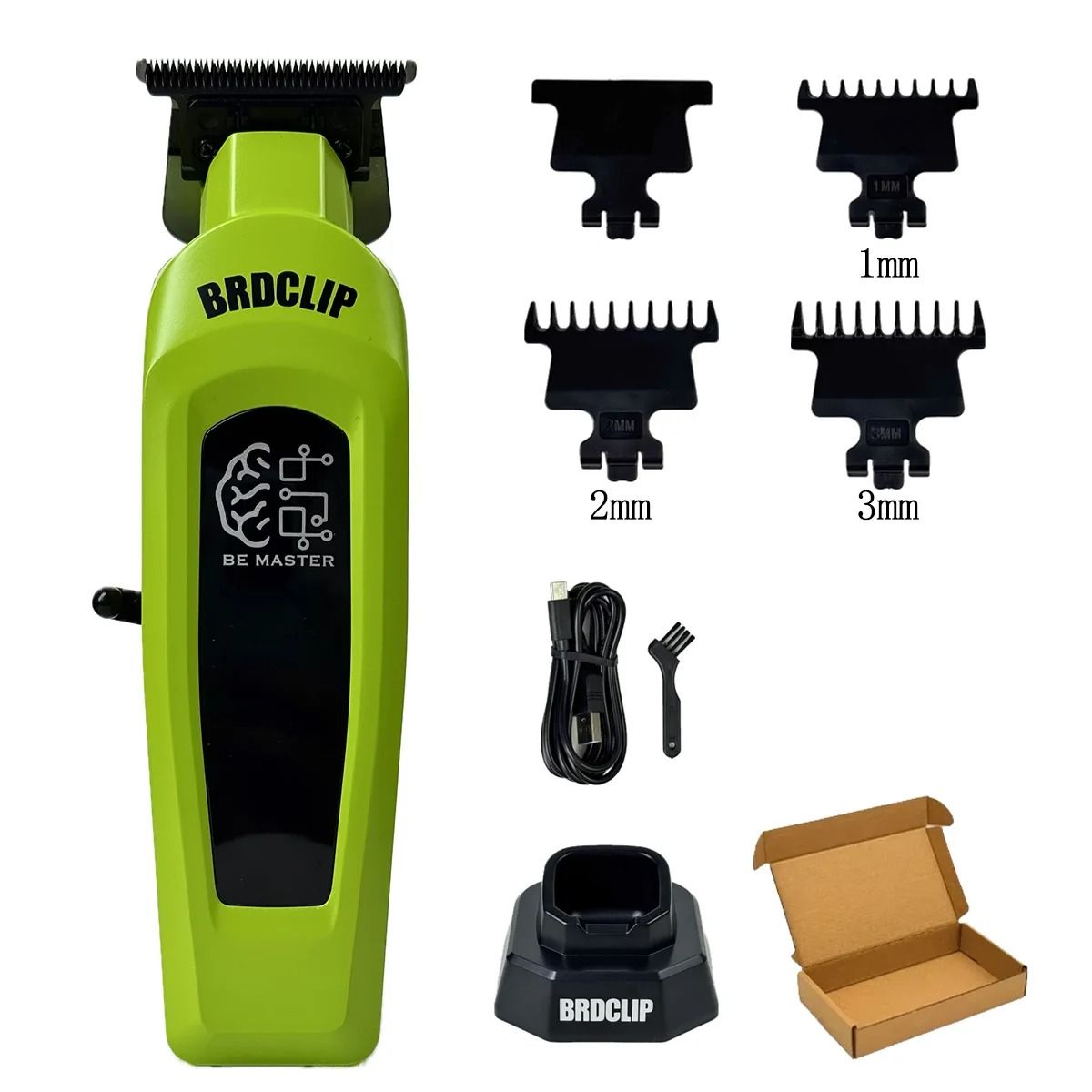BRDCLIP Professional Hair Clipper Kit with Base Charger and DLC Blade for Men