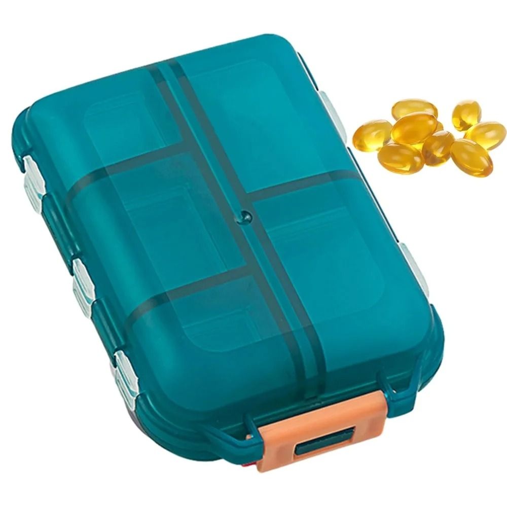 Premium 10-Cell Portable Medicine Box – Waterproof & Moisture-Proof Travel Pill Organizer