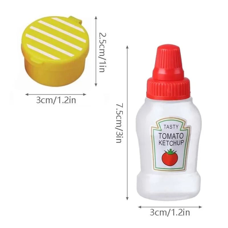 Mini Sauce Bottle Refillable Lunch Box Condiment Container