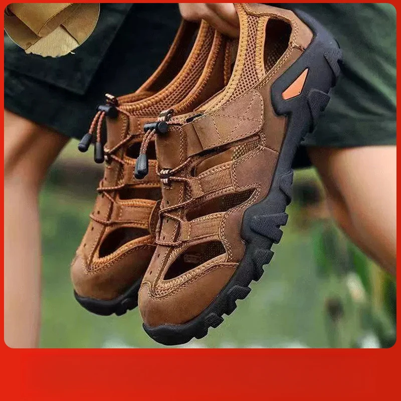 Fashion Outdoor Sandals, Mens Soft Loafers, Comfortable Beach Shoes, Breathable Casual Shoes
