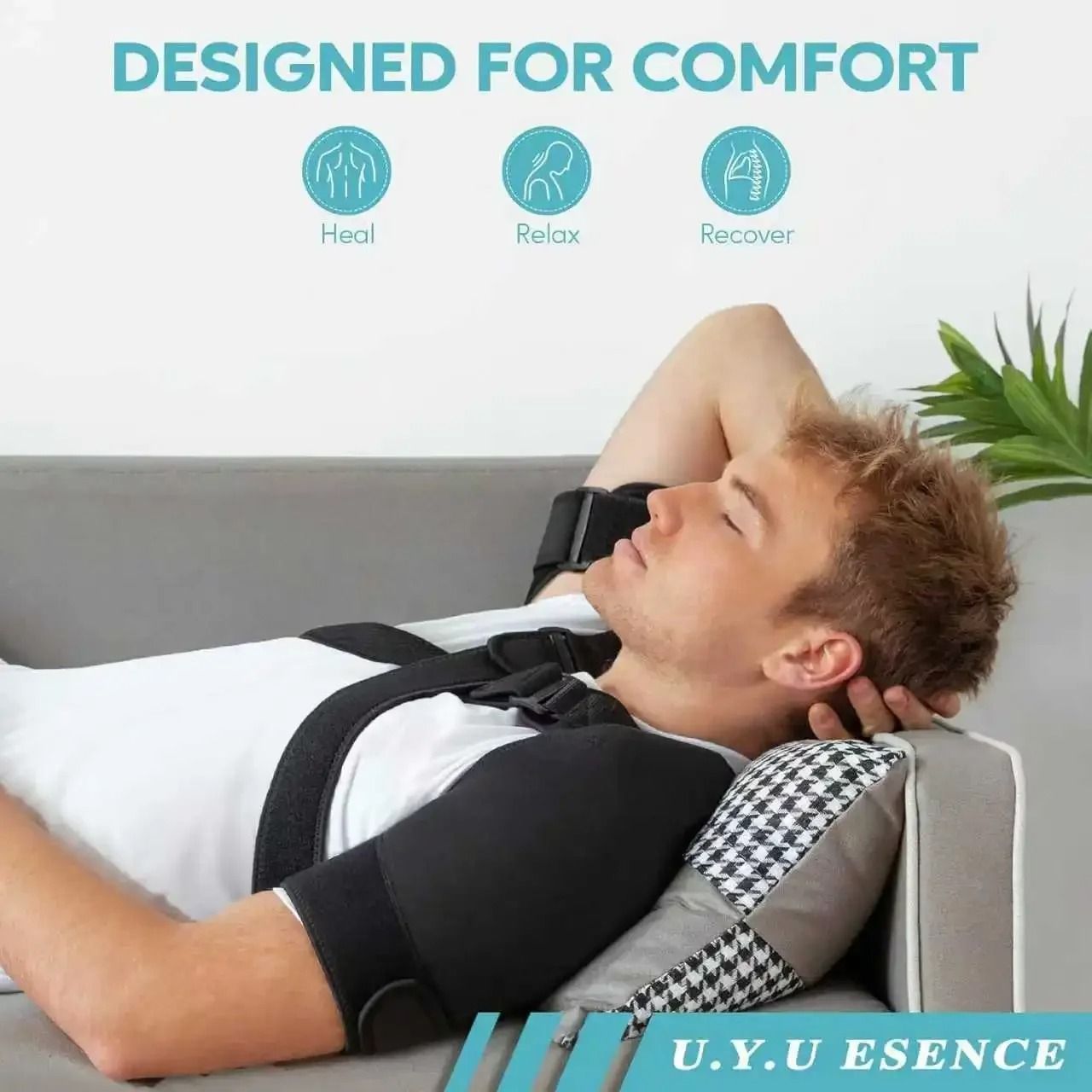 Double Shoulder Warm Compression Recovery Wrap for Rotator Cuff and Tendonitis Relief
