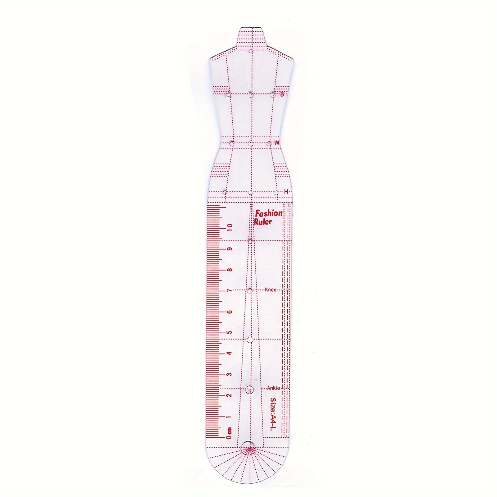 Transparent Fashion Model Body Template Ruler