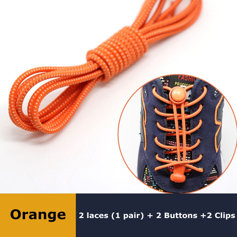 Elastic No Tie Shoelaces, Quick Rubber, Sneakers, Lazy Laces, Round Shoestrings, Stretching Lock