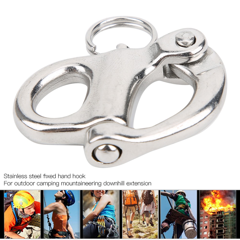 Marine Shackle Silver Snap Hook Stainless Steel Fixed for Boats