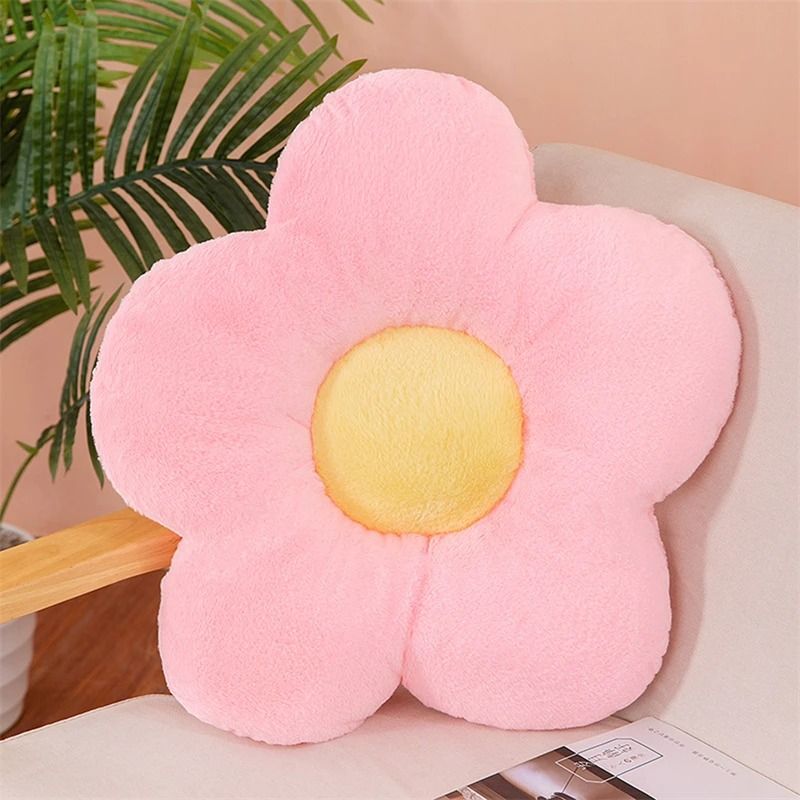 Soft Five Petal Flower Cushion