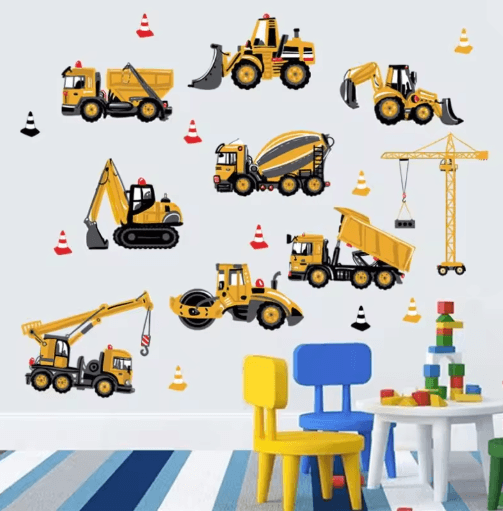 3D Cars Wall Stickers Lightning McQueen Kids Room Cartoon Decals