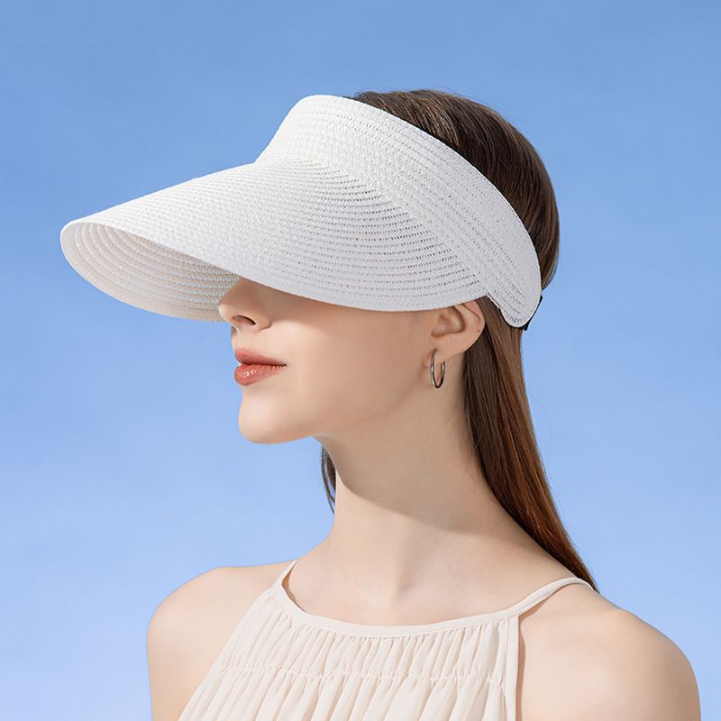 Fashionable Beach Sun Hat Women's Sun Protection Straw Visor