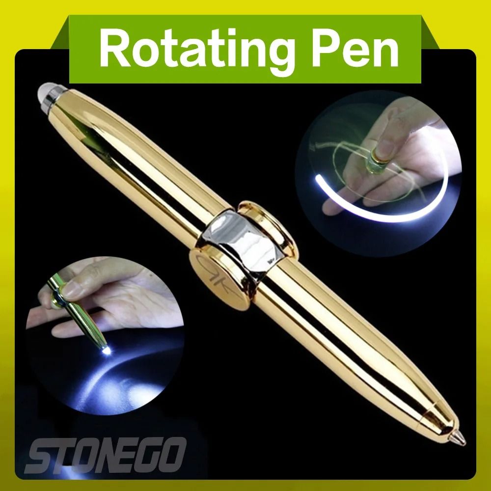 LED Decompression Gyroscope Spinner Pen