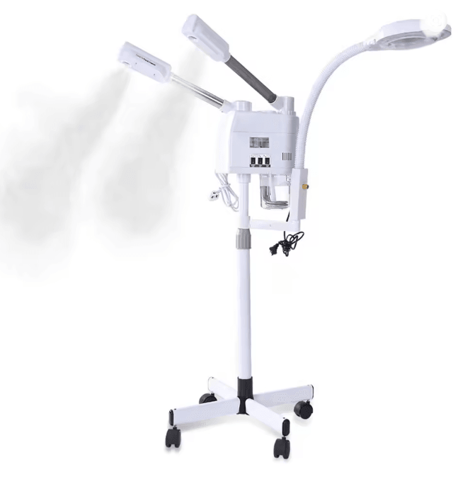 3 in 1 Hot and Cold Facial Steamer with Ozone and LED Lamp for Deep Pore Cleaning