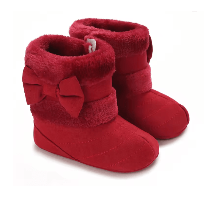 Baby Girl Winter Plush Soft Sole Boots Warm Non Slip Toddler Shoes