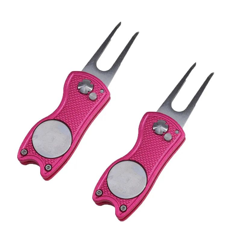 Foldable Golf Divot Repair Tool with Groove Cleaner