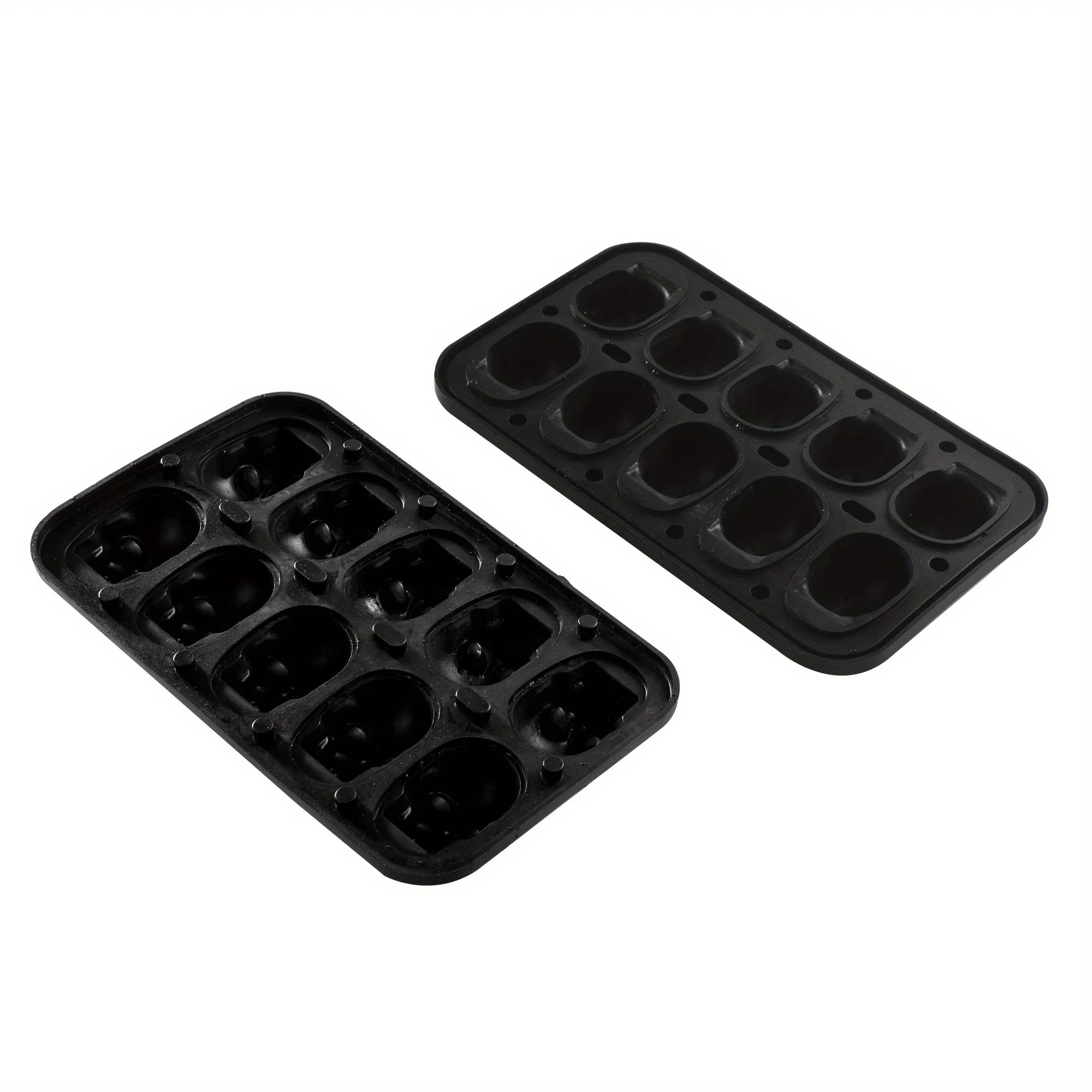 Skull & Whiskey Silicone Ice Mold – 10-Cavity Food-Grade Ice Block Tray with Filling Funnel