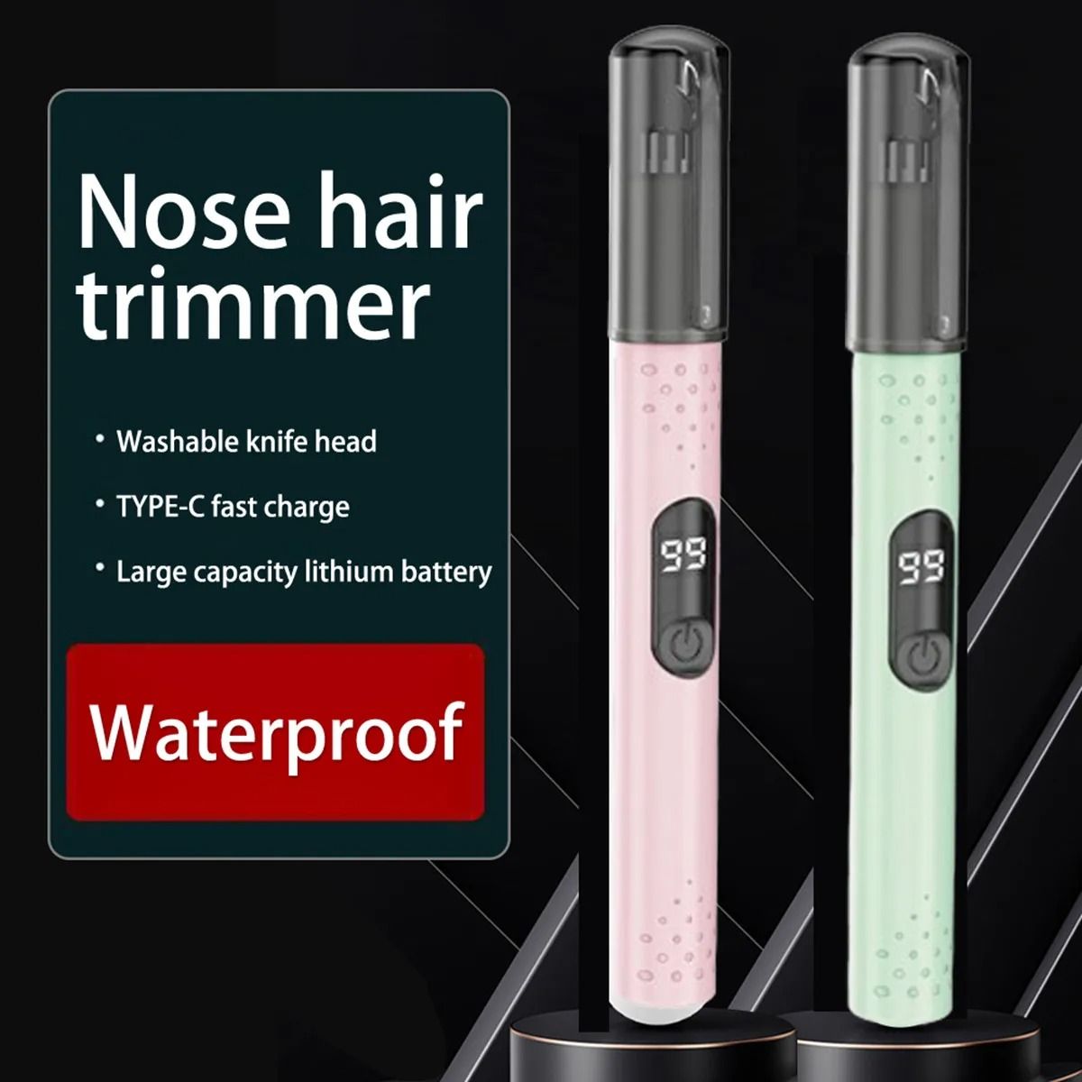Mini Electric Nose & Ear Hair Trimmer – Portable Rechargeable Grooming Clipper – High-Precision Safe Shaver Hub