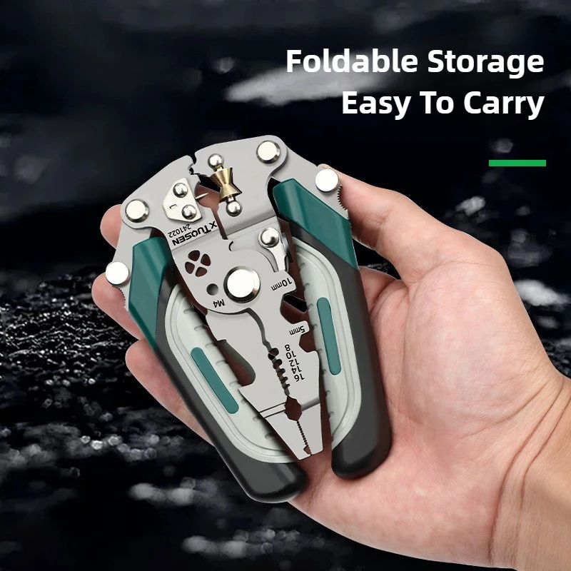 TUOSEN Multifunction Foldable Wire Stripper Pliers