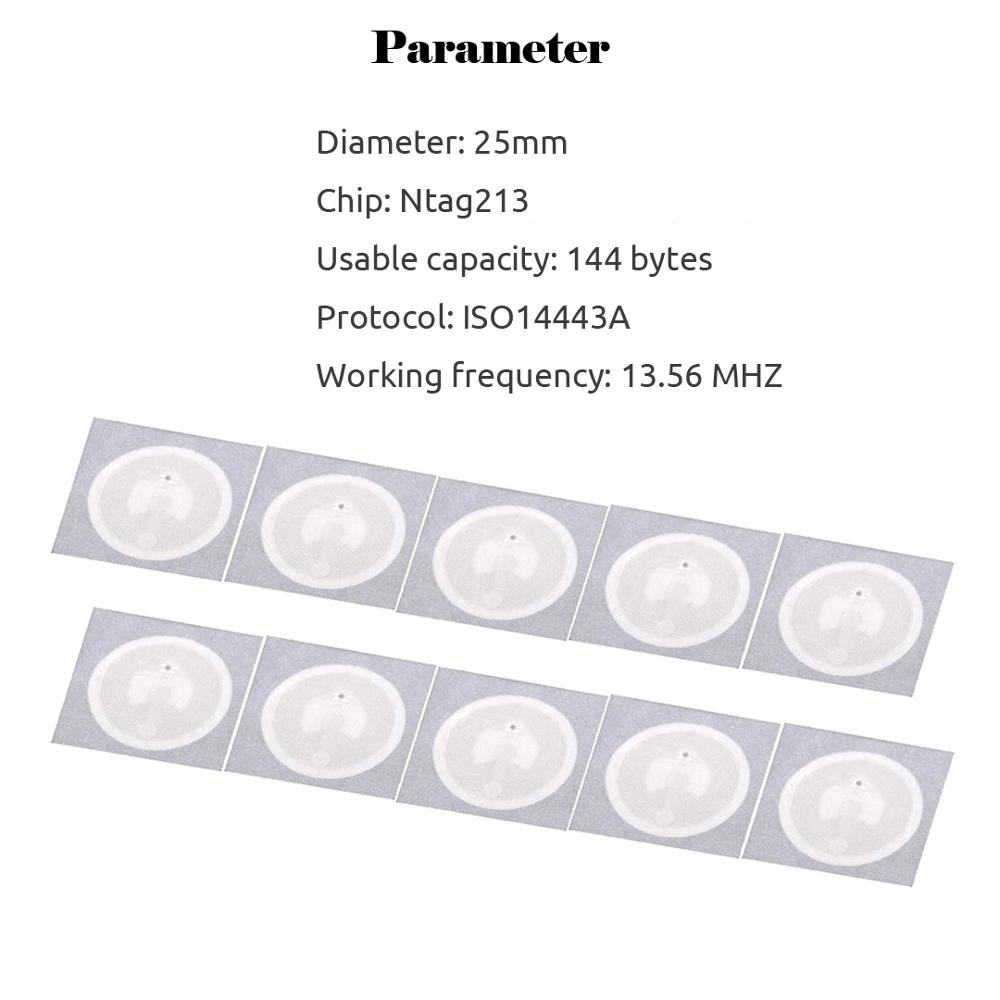 NFC Tags Stickers Badges Labels for Huawei Share & iOS13 Automation, High Capacity Smart NFC Label Pack