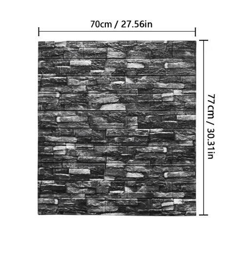 3D Brick Wall Sticker Panels Waterproof Self-Adhesive DIY Wallpaper for Home Decor