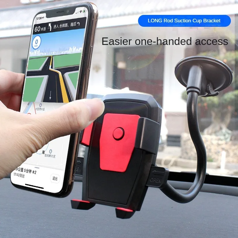 Anti Slip Flexible Mount Phone Holder for iPhone Samsung, Universal Stand 360 Rotate Sucker Car Phone Holder Car