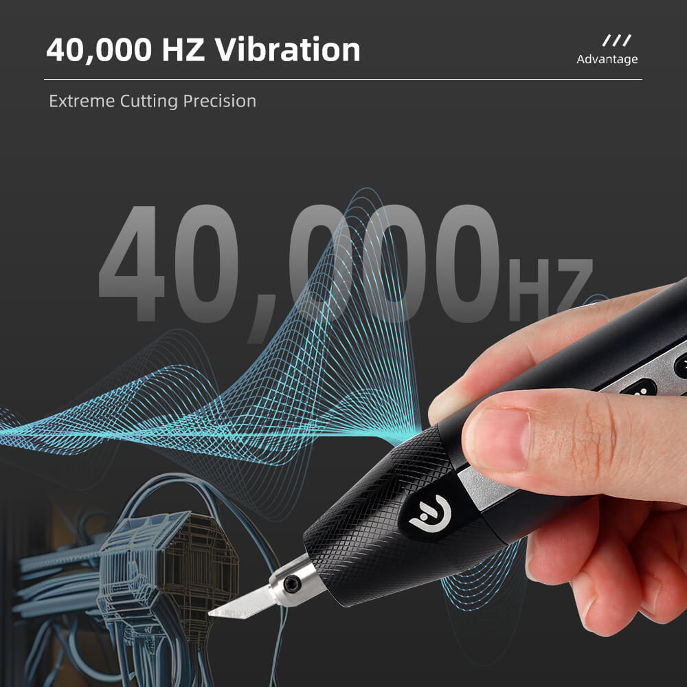 Precision Cordless Ultrasonic Cutter, Craft Tool for Acrylic, Leather, and Model Making