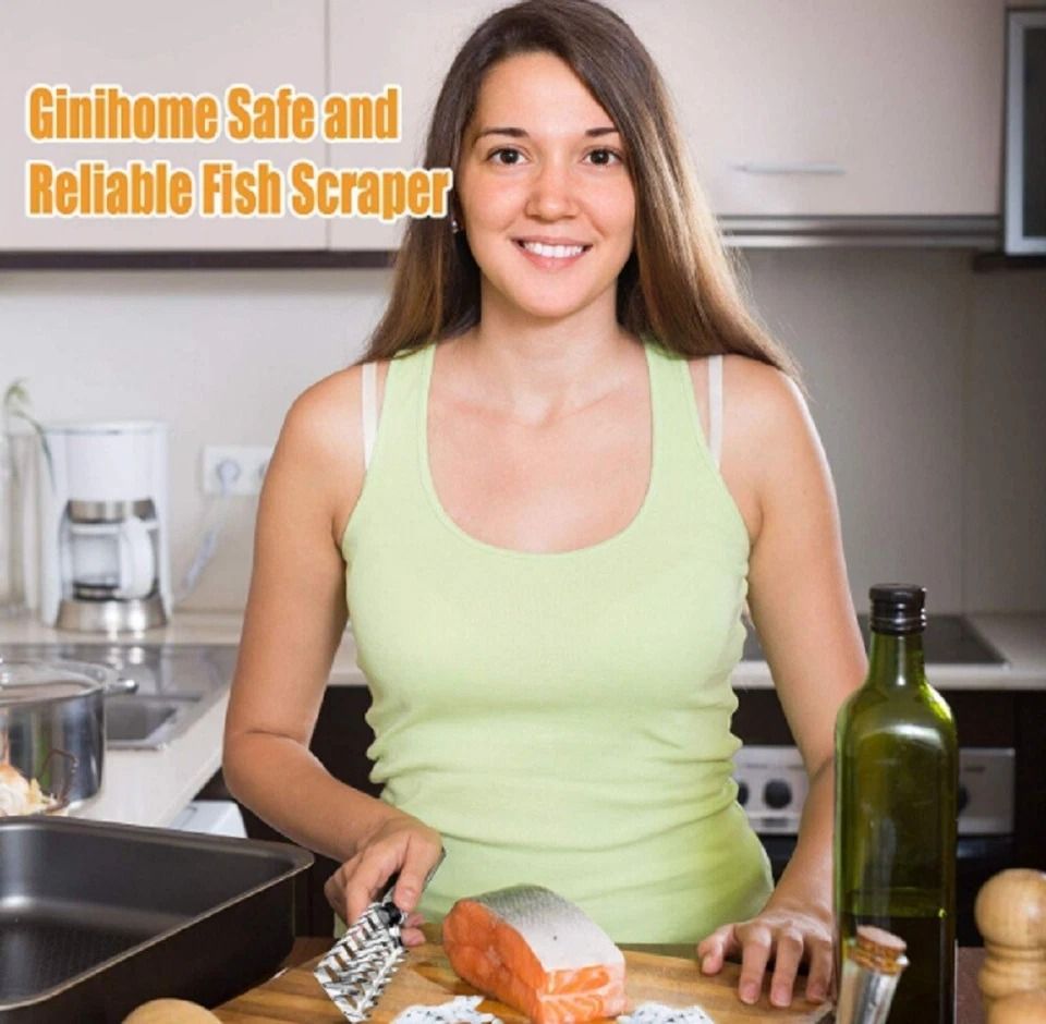 Stainless Steel Fish Scaler Brush Fish Scale Scraper Tool for Seafood Cleaning