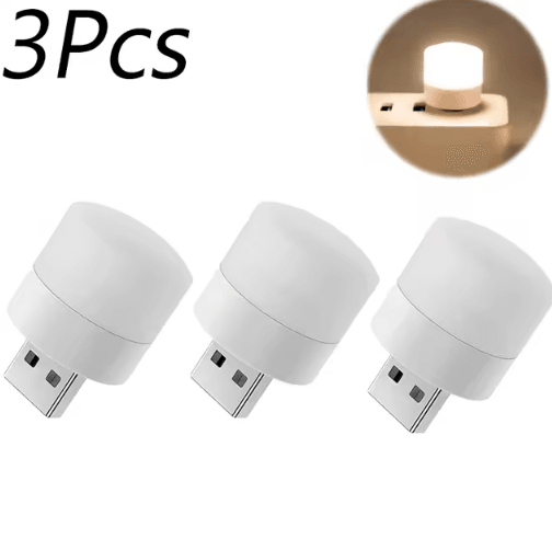 1/10Pcs Mini USB Night Light Warm White Eye Protection Book Reading Light USB Plug Computer Mobile Power Charging LED Ni