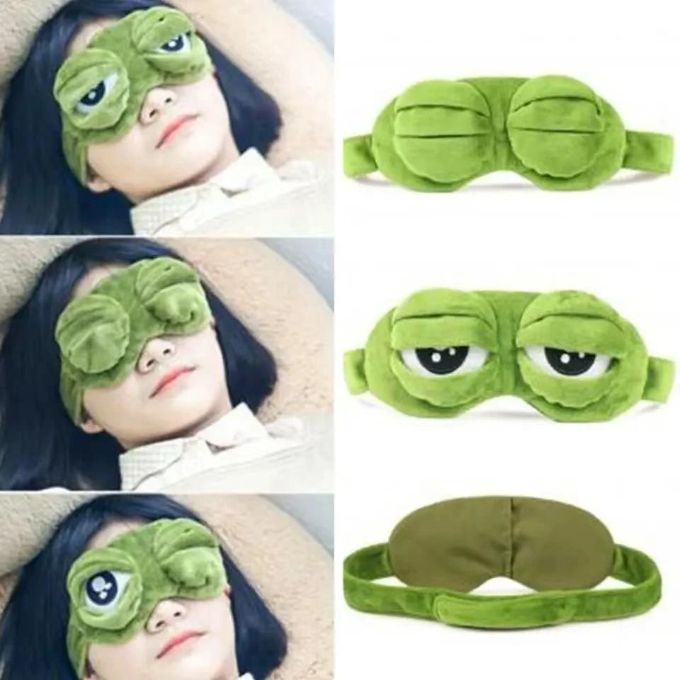 Hirigin Unisex Creative 3D Cartoon Frog Sleep Eye Mask