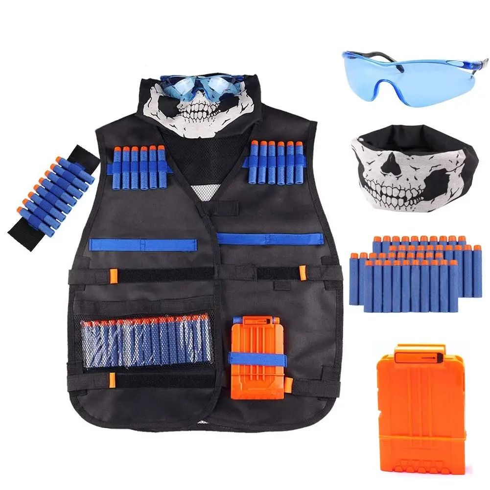 Kids Nerf Tactical Vest Kit with Battle Gear and Protective Accessories
