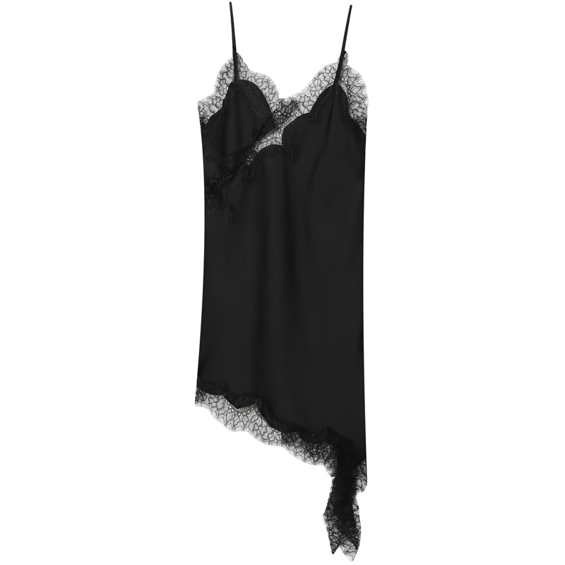 Slip Dress Summer Evening, Womens Dresses Lace Asymmetric Mini Brown Sleeveless Backless