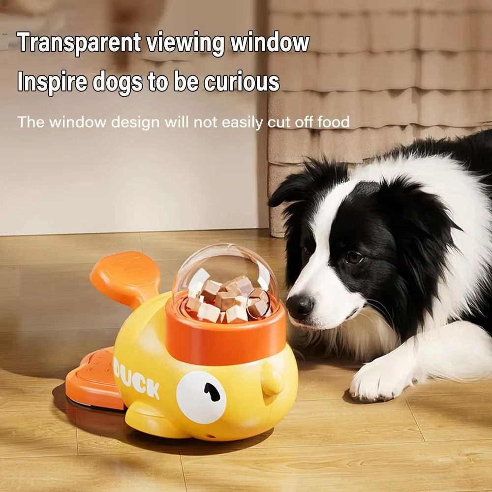 Duck-Shaped Interactive Dog Treat Dispenser – Durable Slow Feeder Puzzle Toy – High-Yield Pet Engagement Hub
