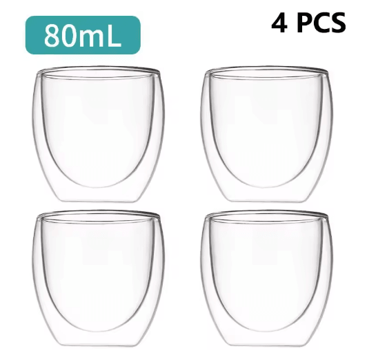 Transparent Heat-Resistant Glass Tumbler Creative Coffee Whiskey and Cocktail Mug