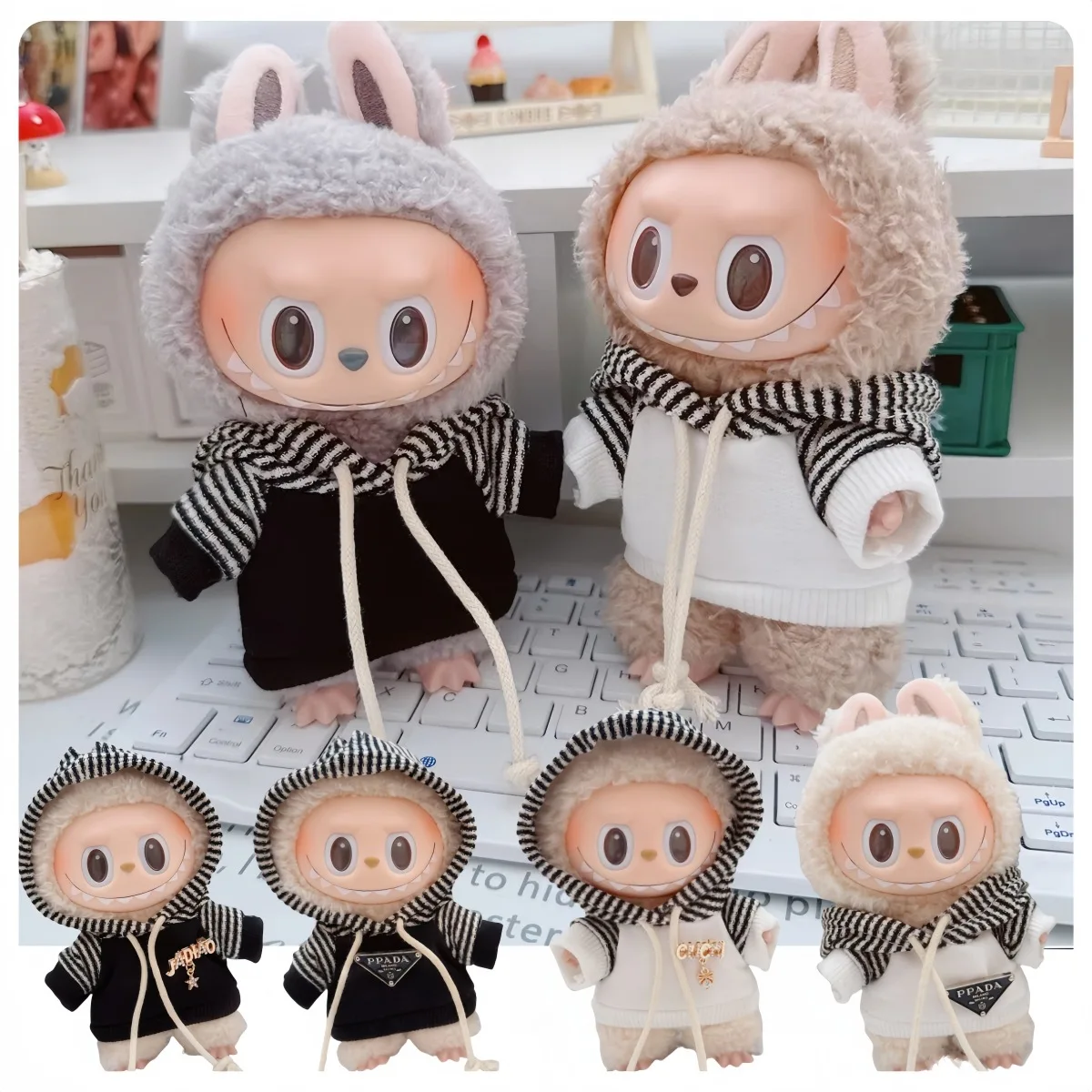 Mini Doll Clothes for Labubu, 25 Style Hoodie, Sweatshirt Outfit Set, Doll Accessories, Gift, Party Game & Cultivate