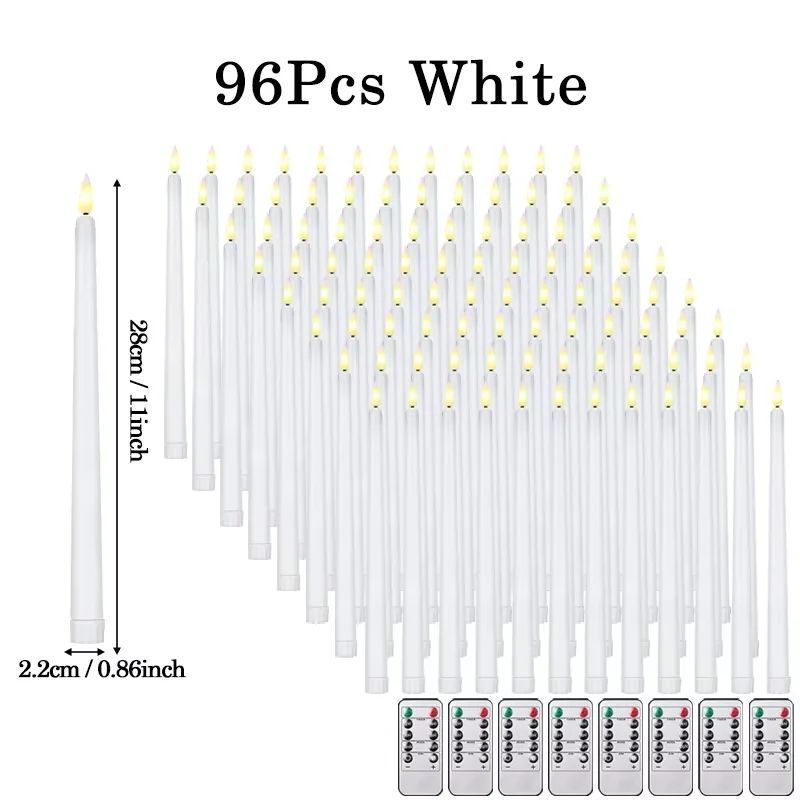Flameless LED Taper Candles Set with Flickering Light