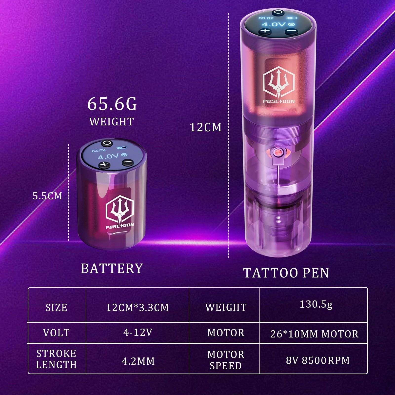 Professional Tattoo Pen Kit with Power Supply and Permanent Makeup Machine