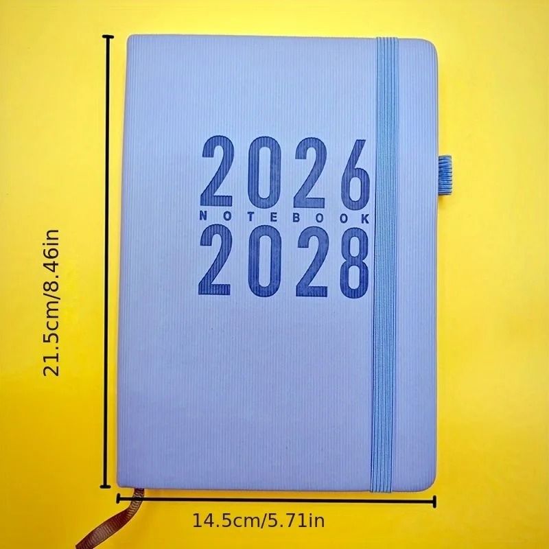 3-Year Monthly Planner Calendar (2026-2028) – Minimalist Softcover Diary with Elastic Pen Holder