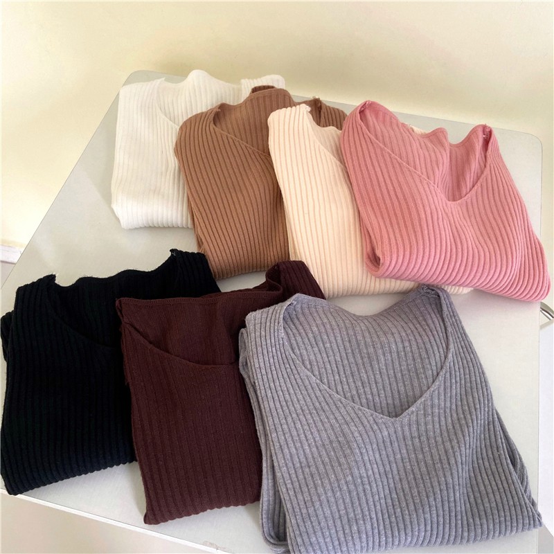 Fashion Clothes, Autumn Winter Women Sweaters, Solid Jersey Tops