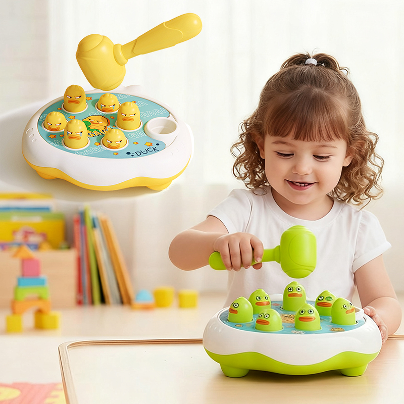 Montessori Animal Theme Knocking Game for Toddlers Educational Parent Child Hammering Toy