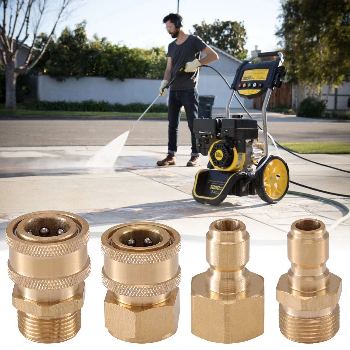 Pressure Washer Adapter Set Quick Connect Hose Kit