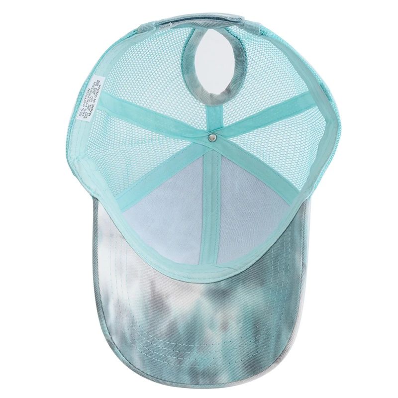 Women Tie Dye Ponytail Trucker Baseball Cap