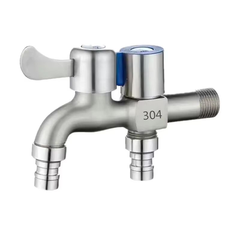 AquaFlow Dual Outlet Stainless Steel Faucet – 1/2