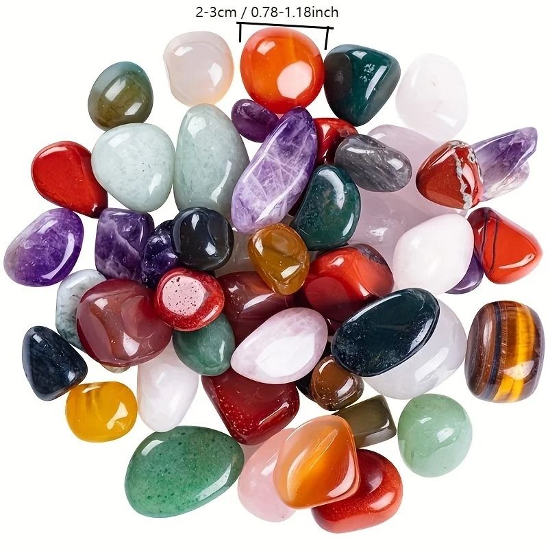 Natural Mixed Color Polished Stones and Crystals for Home and Garden Decoration