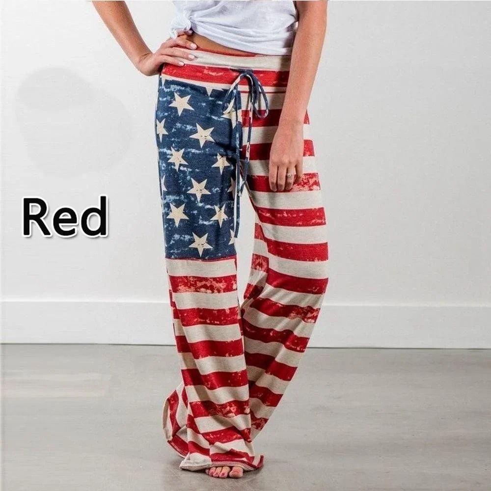 Women Casual Wide Leg Yoga Pants with Drawstring and Stretch Fit