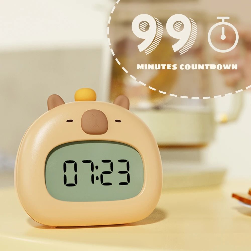 Cute Capybara Bedside LED Kids Alarm Clock