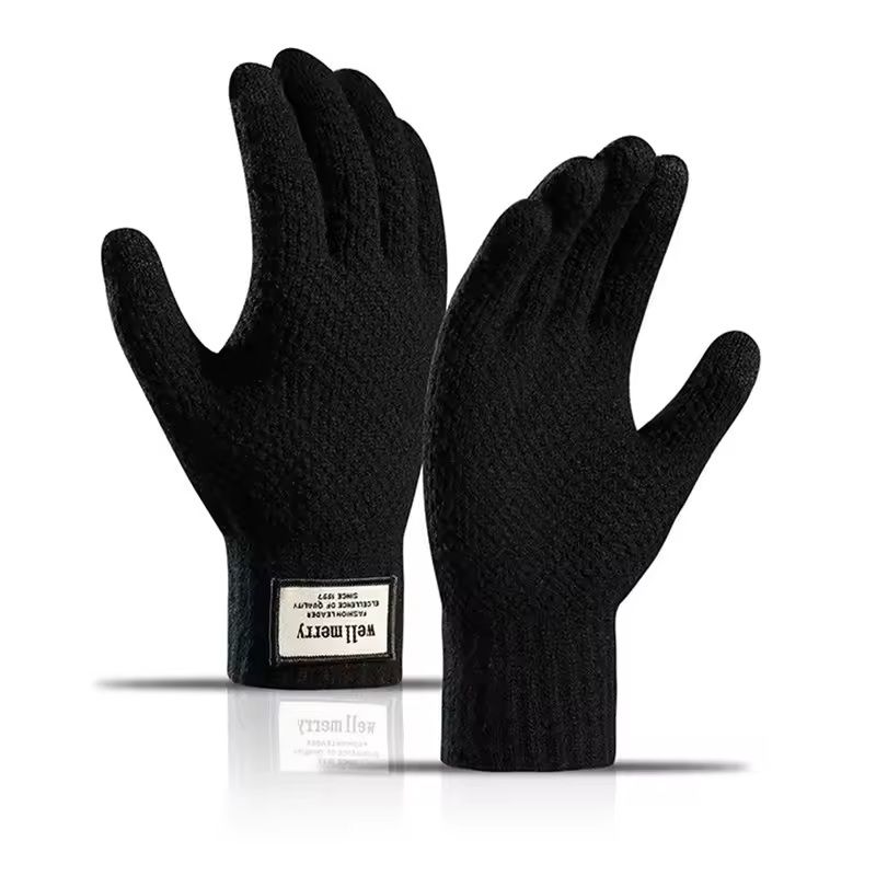 Men's Knitted Touchscreen Gloves Warm Wool Cashmere Mittens