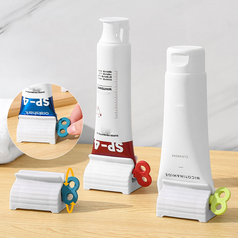 Rolling Tube Toothpaste Squeezer, Toothpaste Seat Holder Stand, Rotate Toothpaste Dispenser for Bathroom