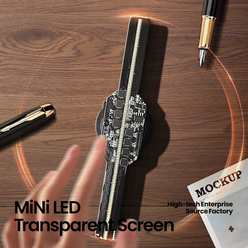 Custom Logo LED Display Hologram Fan Projector - Transparent Display for Halloween & Christmas