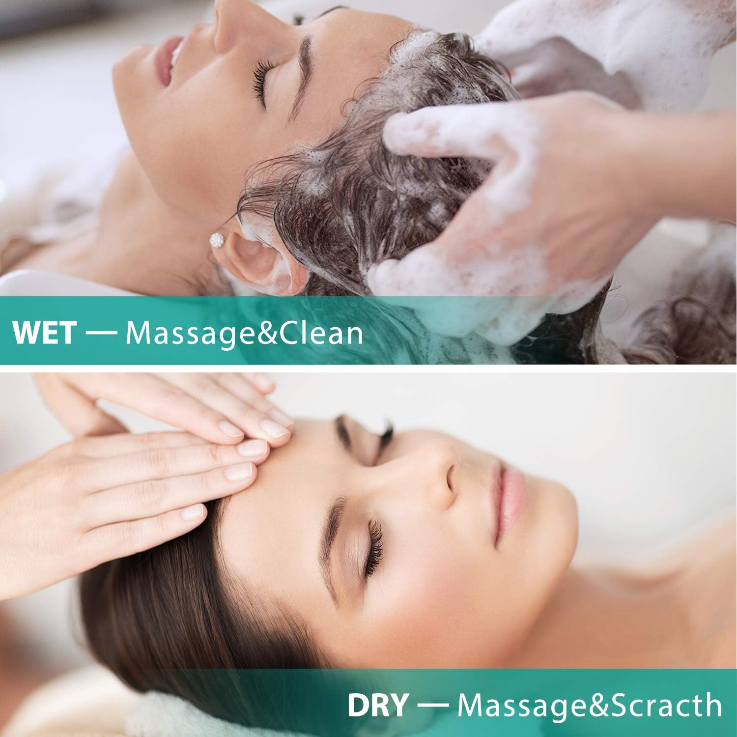 Silicone Scalp Massager Shampoo Brush Deep Clean Hair & Relaxing Head Massage Tool